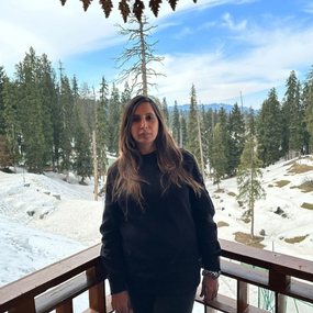 A women in a black sweatshirt